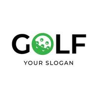 creatief woord Mark golf logo, golf club vector icoon sjabloon ontwerp