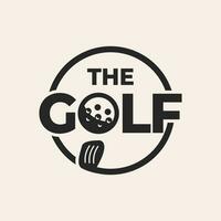 creatief golf logo, golf club vector icoon sjabloon ontwerp