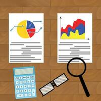 vergelijken statistieken. vector infographic analyse, accounting economie illustratie