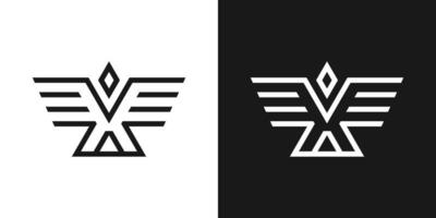 logo ontwerp creatief lijn adelaar icoon vector illustratie