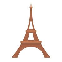 een schilderachtig vertegenwoordiging van beroemd eiffel toren van Parijs in een icoon vector