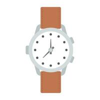 een vlak ontwerp van horloge, nauwgezetheid concept vector