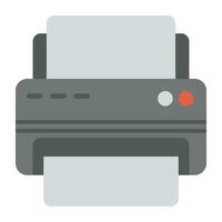 een printer of een fax machine vlak icoon vector