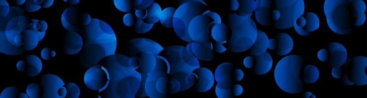 donker blauw glanzend cirkels abstract tech achtergrond vector