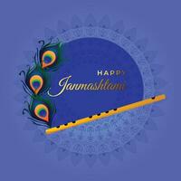 shree krishna janmashtami kaart illustratie vector