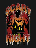 eng nacht, halloween t-shirt ontwerp. vector