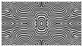 zebra patroon abstract meetkundig vervormd Golf achtergrond. zwart en wit 3d kolken voorwerpen vormen. minimalisme nog steeds leven stijl vector