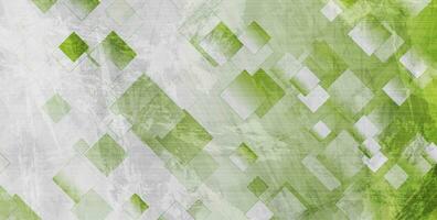 groen en grijs grunge pleinen abstract tech achtergrond vector