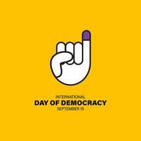 Internationale dag van democratie september 15 achtergrond vector illustratie