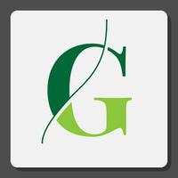 brief g esthetisch gesneden eerste vector logo ontwerp