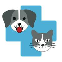 illustratie van de logo van een veterinair kliniek. vector