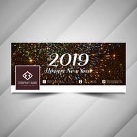Gelukkig Nieuwjaar 2019 sociale media-bannermalplaatje vector