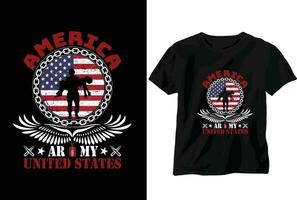 Amerika leger Verenigde staten t-shirt ontwerp vector