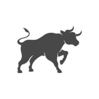 stier silhouetten van staand in poses vector. vector