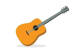 vector realistisch gedetailleerd akoestisch gitaar hout musical instrument voor blues, jazz- of steen.
