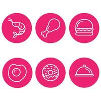 pictogrammen voedsel voor u downloaden vector