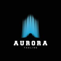 Aurora logo, lucht natuur landschap ontwerp, symbool vector illustratie sjabloon