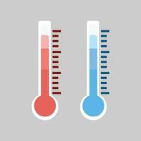 thermometer met heet of verkoudheid temperatuur vector