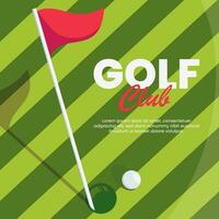 golf club sport vector illustratie poster ontwerp