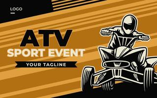 atv sport banier illustratie vector premie