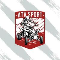 vector illustratie van atv sport logo premie