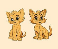 mooi schattig kittens vector