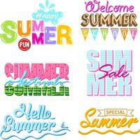 zomer belettering kunst naar compleet uw ontwerpen vector