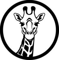 giraffe, minimalistische en gemakkelijk silhouet - vector illustratie