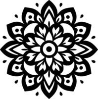 mandala, zwart en wit vector illustratie