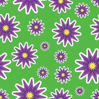 y2k bloemen patroon. grappig funky retro bloemen achtergrond vector