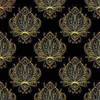 gouden kevers naadloos patroon. bohemien patroon met insecten vector