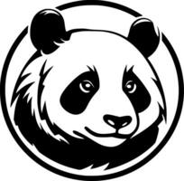 panda, zwart en wit vector illustratie