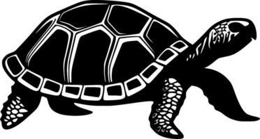 schildpad, zwart en wit vector illustratie