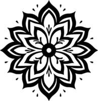 mandala, minimalistische en gemakkelijk silhouet - vector illustratie