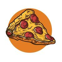 pizza snel voedsel vector kunst illustratie