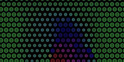 donkere veelkleurige vectorachtergrond met occulte symbolen vector