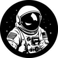 astronaut, minimalistische en gemakkelijk silhouet - vector illustratie