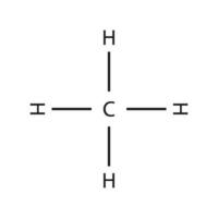 methaan molecuul icoon vector