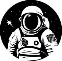 astronaut, minimalistische en gemakkelijk silhouet - vector illustratie