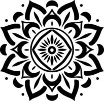 mandala, minimalistische en gemakkelijk silhouet - vector illustratie