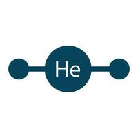 helium periodiek tafel element chemisch symbool. vector helium atoom gas- icoon