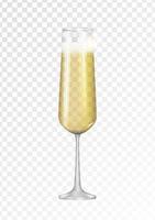 realistische 3d champagne gouden glas pictogram geïsoleerd op transparante achtergrond. vector illustratie eps10