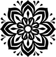 mandala, minimalistische en gemakkelijk silhouet - vector illustratie