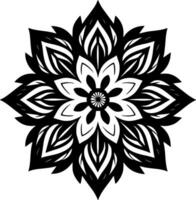 mandala, zwart en wit vector illustratie