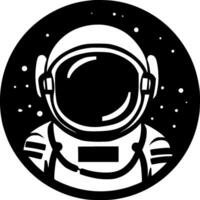 astronaut - minimalistische en vlak logo - vector illustratie