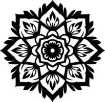 mandala, minimalistische en gemakkelijk silhouet - vector illustratie