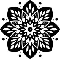 mandala, zwart en wit vector illustratie