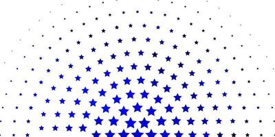 lichtblauwe vectorachtergrond met kleine en grote sterren vector