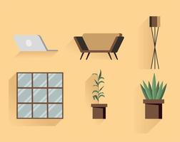 huis pictogram set vector ontwerp