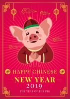 Chinees Nieuwjaar varken Concept vector
